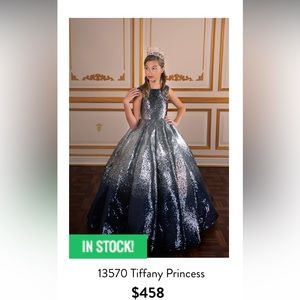 Tiffany princess pageant dress, size 8
